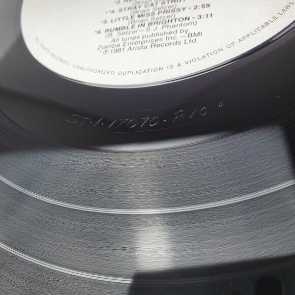 Stray Cats Built for Speed Vinyl Record 1982 Stereo ST-17070 EMI Rockabilly - Picture 11 of 13